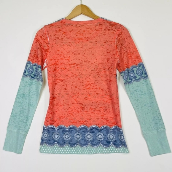 Whimsy Rose Long Sleeve Lightweight Top. Cute Elephant Print. Cotton/Poly Blend - Picture 3 of 10